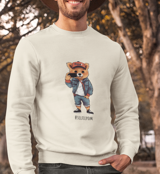 Selfie Pom Sweatshirt
