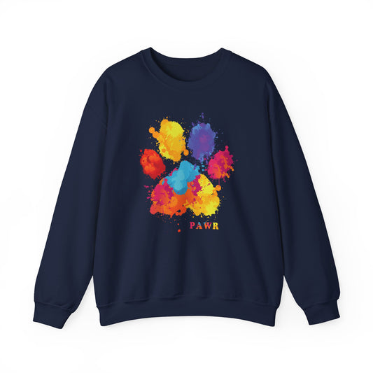 Color Splash Paw Crewneck – Rainbow Dog Lover Sweater