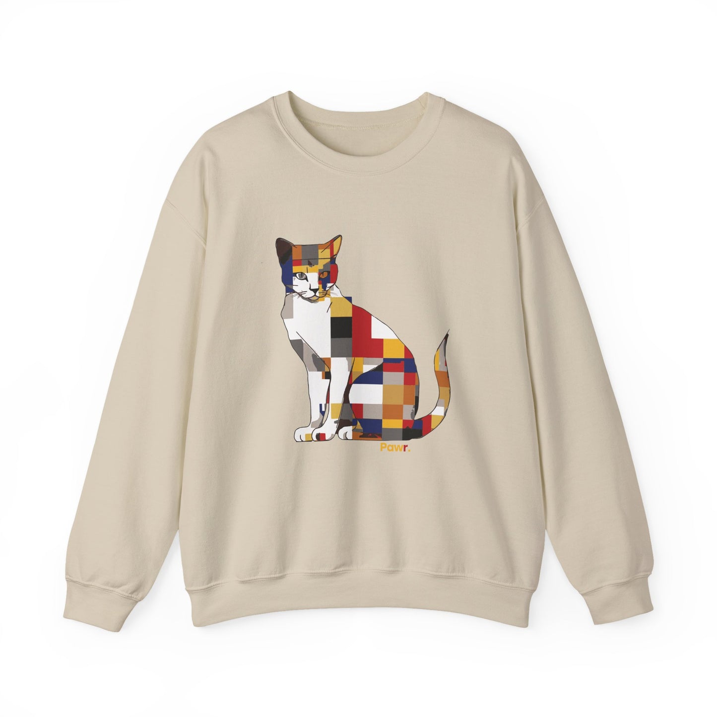 Abstract Cat Lover Sweater – Minimalist Geometric Pet Art