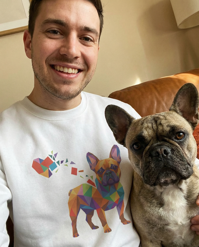 Frenchie Love Pop Art Sweatshirt